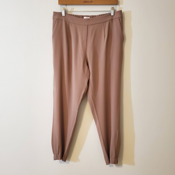 R Label The Reset Modern Crepe Jogger Pants - Soft Clay Mauve - Large - Picture 12 of 13